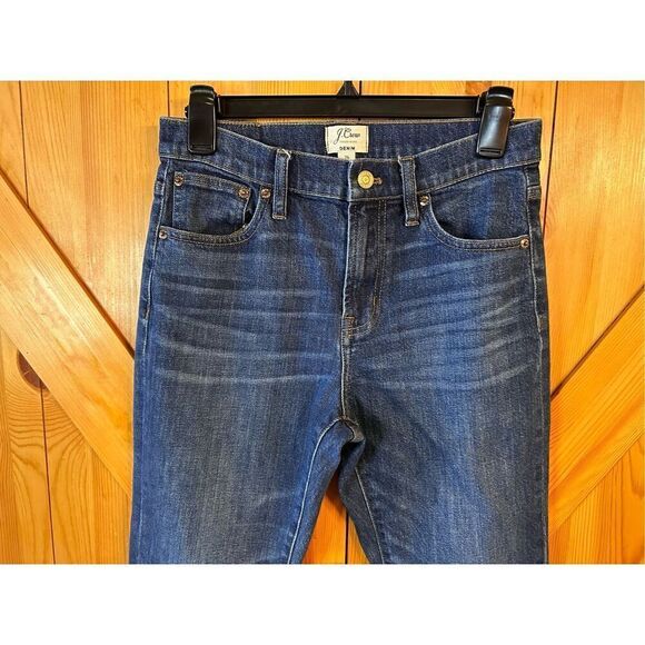 J Crew Jeans Womens Size 26 Stretch Dark Wash Distressed (4088) - Picture 3 of 8